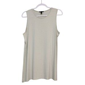 Eileen Fisher Tunic Top Small Stretch Sleeveless Relaxed Lagenlook Boho Minimal